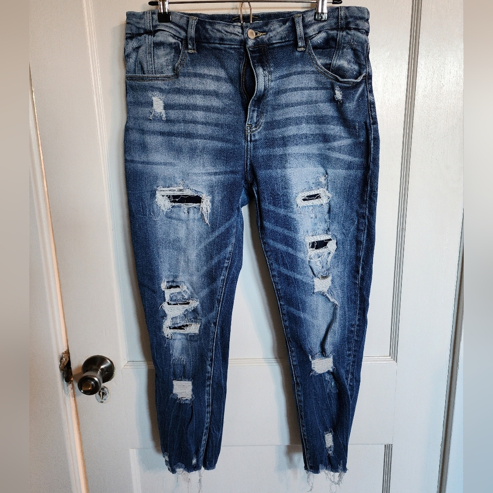 Buckle KanCan Signature High Rise Ankle stretch ripped Skinny Jeans size 31